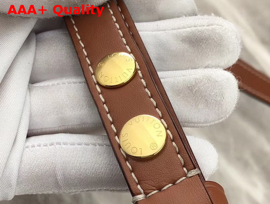 Louis Vuitton Mini Dauphine Yellow Epi Leather with Browh Smooth Calfskin Leather Trim Replica