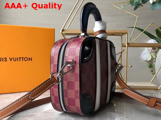 Louis Vuitton Mini Luggage Damier Burgundy Canvas Replica