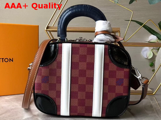 Louis Vuitton Mini Luggage Damier Burgundy Canvas Replica