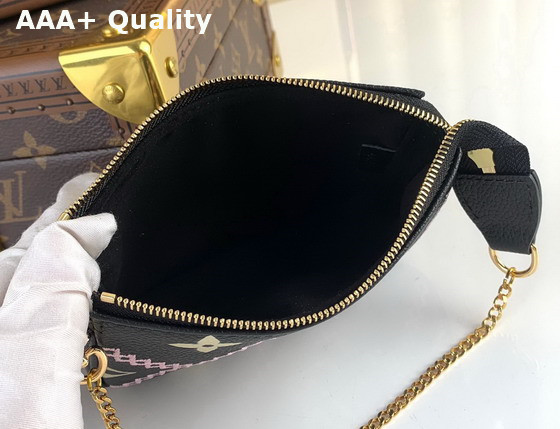 Louis Vuitton Mini Pochette Accessoires Black Monogram Empreinte Embroidered Replica