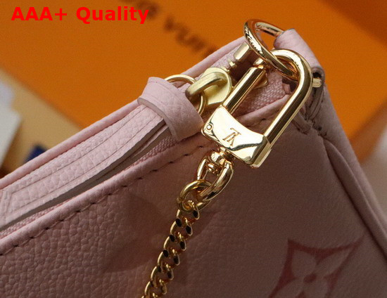 Louis Vuitton Mini Pochette Accessoires Bouton de Rose Pink Monogram Empreinte Leather Gradation on the Embossed Monogram Pattern M80501 Replica