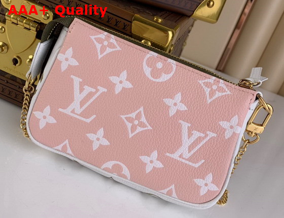 Louis Vuitton Mini Pochette Accessoires Khaki Beige Cream Monogram Empreinte Embossed Supple Grained Cowhide Leather M81284 Replica