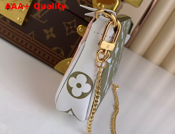 Louis Vuitton Mini Pochette Accessoires Khaki Beige Cream Monogram Empreinte Embossed Supple Grained Cowhide Leather M81284 Replica