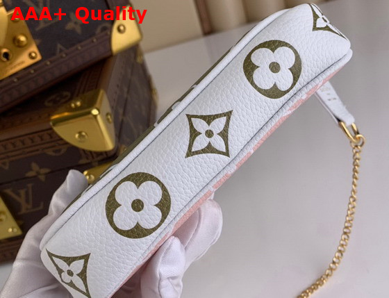 Louis Vuitton Mini Pochette Accessoires Khaki Beige Cream Monogram Empreinte Embossed Supple Grained Cowhide Leather M81284 Replica