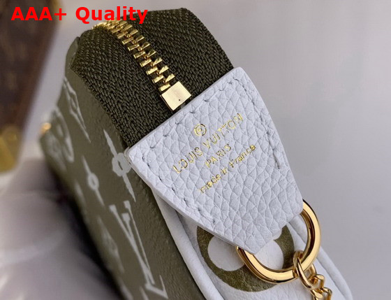 Louis Vuitton Mini Pochette Accessoires Khaki Beige Cream Monogram Empreinte Embossed Supple Grained Cowhide Leather M81284 Replica