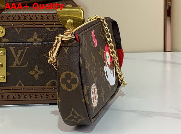 Louis Vuitton Mini Pochette Accessoires Monogram Candy Red Candy Factory Collection M12205 Replica