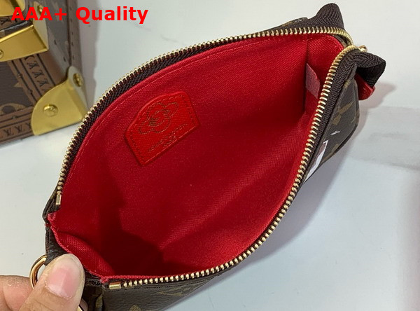 Louis Vuitton Mini Pochette Accessoires Monogram Candy Red Candy Factory Collection M12205 Replica