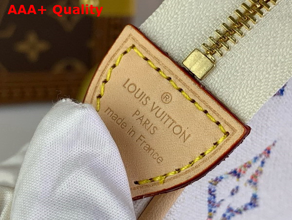 Louis Vuitton Mini Pochette Accessoires Multicolor White Monogram Jacquard Fabric Replica