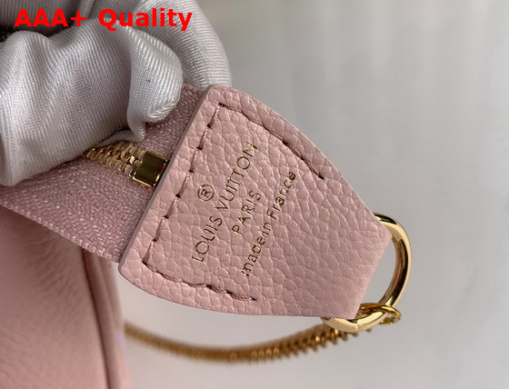 Louis Vuitton Mini Pochette Accessoires Pink Monogram Empreinte Embroidered M81140 Replica