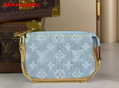 Louis Vuitton Mini Pochette Accessoires Sky Blue Monogram Denim Replica