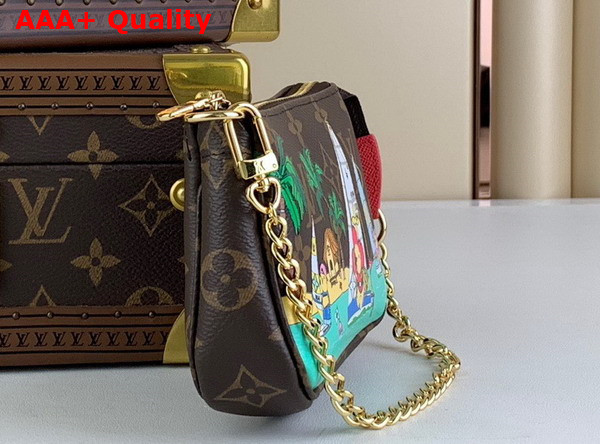 Louis Vuitton Mini Pochette Accessoires in Monogram Canvas Vivienne Holidays 2023 Collection M82841 Replica