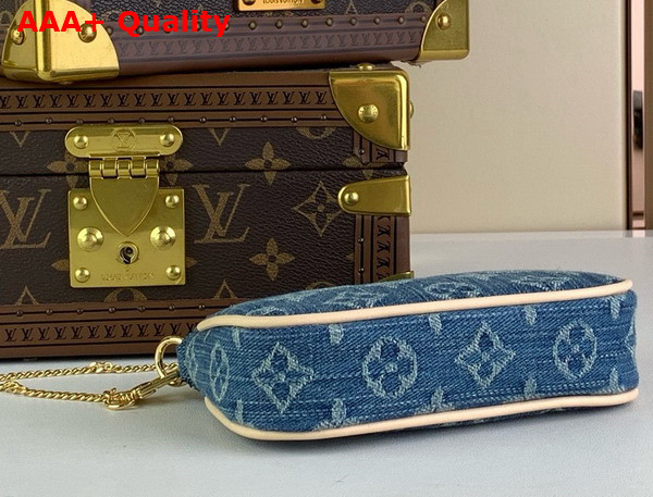 Louis Vuitton Mini Pochette in Denim Blue Monogram Denim M82960 Replica