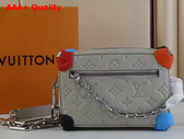 Louis Vuitton Mini Soft Trunk Chalk Taurillon Monogram Embossed Cowhide Leather M81606 Replica