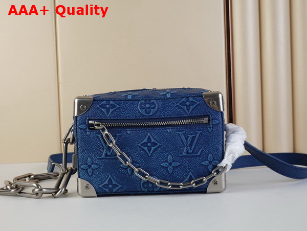 Louis Vuitton Mini Soft Trunk Denim Blue Cowhide Leather M21368 Replica