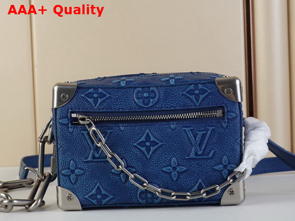 Louis Vuitton Mini Soft Trunk Denim Blue Cowhide Leather M21368 Replica