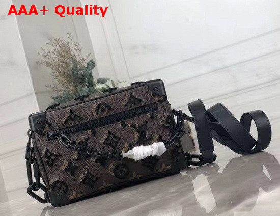 Louis Vuitton Mini Soft Trunk Embroidered Monogram Tuffetage Noir Coated Canvas M68970 Replica