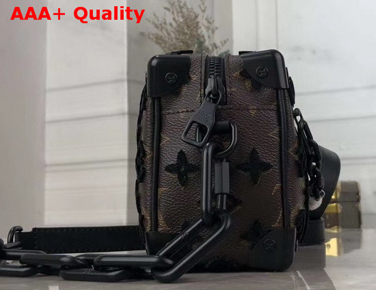 Louis Vuitton Mini Soft Trunk Embroidered Monogram Tuffetage Noir Coated Canvas M68970 Replica