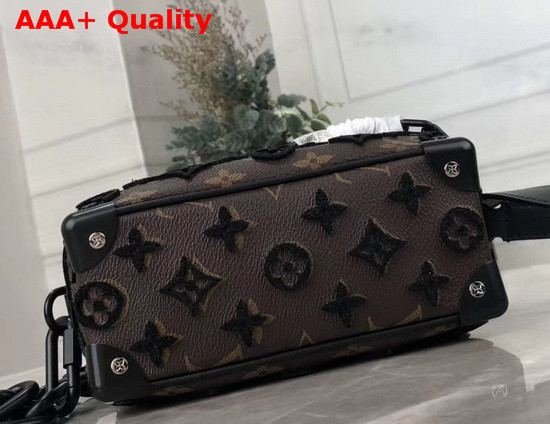 Louis Vuitton Mini Soft Trunk Embroidered Monogram Tuffetage Noir Coated Canvas M68970 Replica