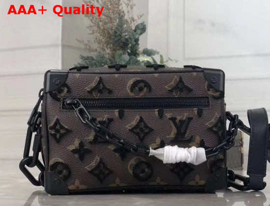 Louis Vuitton Mini Soft Trunk Embroidered Monogram Tuffetage Noir Coated Canvas M68970 Replica