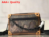 Louis Vuitton Mini Soft Trunk Giant Damier Ebene Canvas and Monogram Coated Canvas Replica