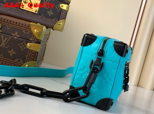 Louis Vuitton Mini Soft Trunk Turquoise Monogram Taurillon Leather M11673 Replica