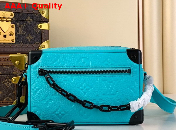 Louis Vuitton Mini Soft Trunk Turquoise Monogram Taurillon Leather M11673 Replica