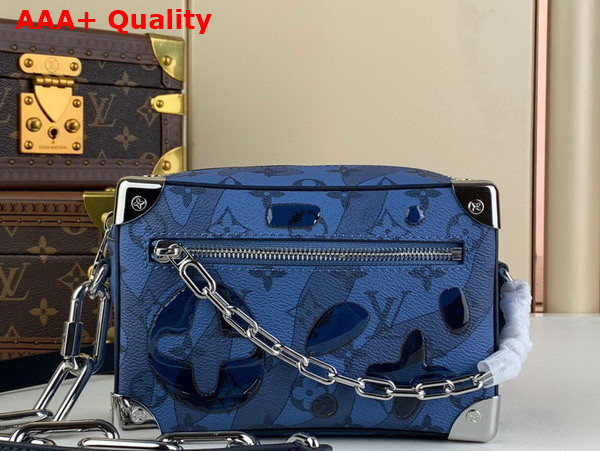 Louis Vuitton Mini Soft Trunk in Abyss Blue Monogram Aquagarden Coated Canvas M22588 Replica