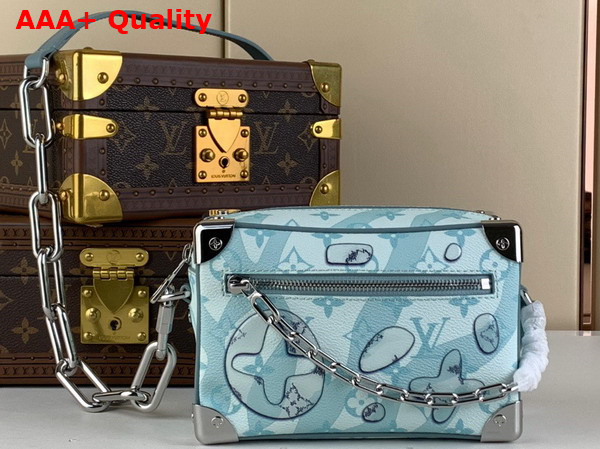 Louis Vuitton Mini Soft Trunk in Crystal Blue Monogram Aquagarden Coated Canvas Replica