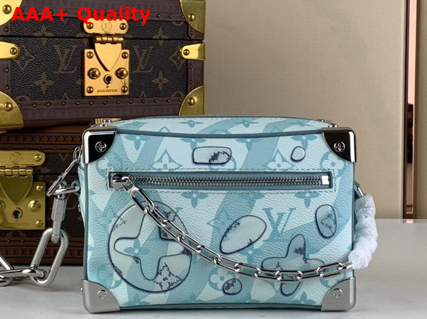 Louis Vuitton Mini Soft Trunk in Crystal Blue Monogram Aquagarden Coated Canvas Replica