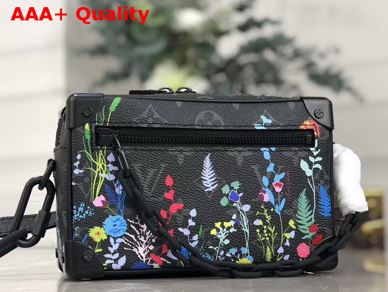 Louis Vuitton Mini Soft Trunk in Monogram Eclipse Canvas with Blooms Print Replica