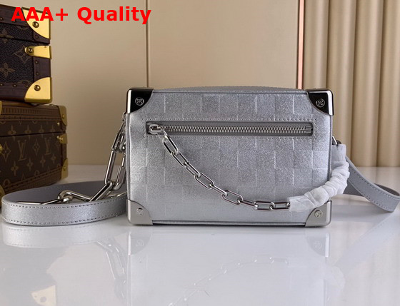 Louis Vuitton Mini Soft Trunk in Silver Cowhide Leather M59726 Replica