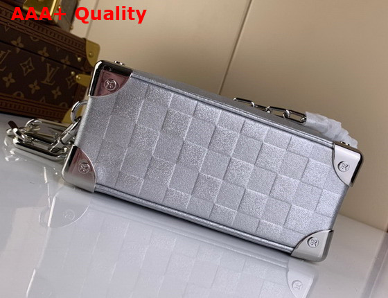 Louis Vuitton Mini Soft Trunk in Silver Cowhide Leather M59726 Replica