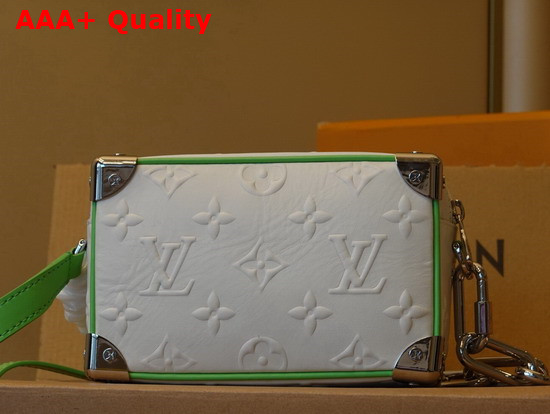 Louis Vuitton Mini Soft Trunk in White Monogram Seal Cowhide Leather Replica