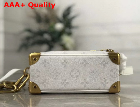 Louis Vuitton Mini Soft Trunk in White and Silver Monogram Canvas Replica