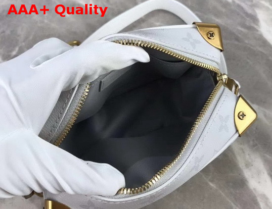 Louis Vuitton Mini Soft Trunk in White and Silver Monogram Canvas Replica