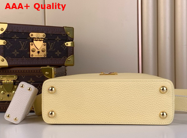 Louis Vuitton MiniMe Edition of the Capucines BB Handbag in Banana Yellow Taurillon Leather Replica