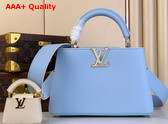 Louis Vuitton MiniMe Edition of the Capucines BB Handbag in Candy Blue Taurillon Leather M24575 Replica