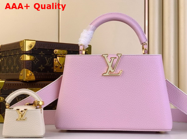 Louis Vuitton MiniMe Edition of the Capucines BB Handbag in Candy Pink Taurillon Leather Replica