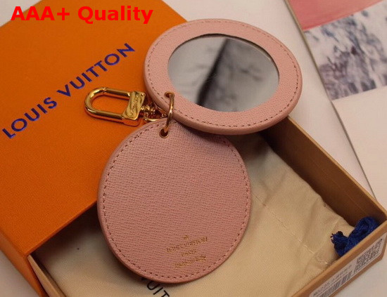 Louis Vuitton Mirror Bag Charm and Key Holder Monogram Canvas and Pink Leather Replica