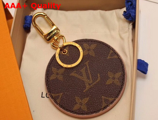 Louis Vuitton Mirror Bag Charm and Key Holder Monogram Canvas and Pink Leather Replica