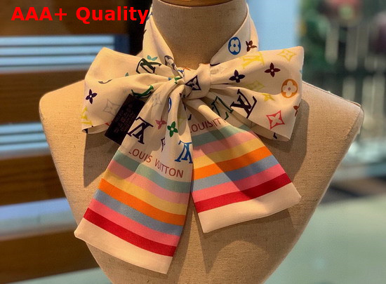 Louis Vuitton Monogram Bandeau White Multicolor Silk Replica