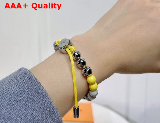 Louis Vuitton Monogram Beads Bracelet Yellow and Silver Colour Beads M00510 Replica