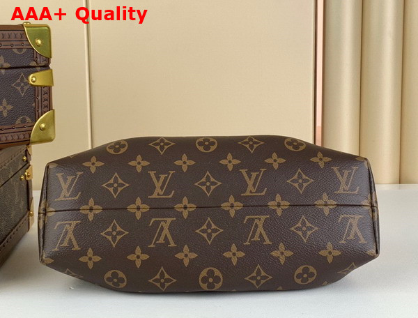 Louis Vuitton Monogram Clutch Monogram Canvas with Natural Calfskin Trim and Gold Color Hardware M46544 Replica