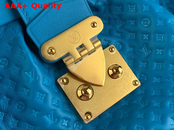 Louis Vuitton Monogram Clutch in Blue Calfskin Leather M22325 Replica