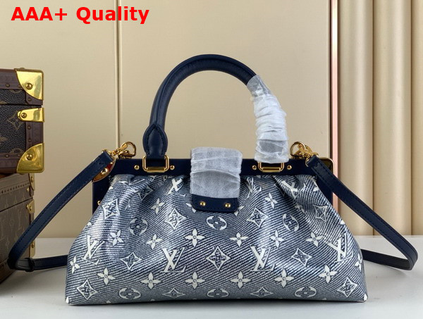 Louis Vuitton Monogram Clutch in Blue Monoglam Coated Canvas Replica