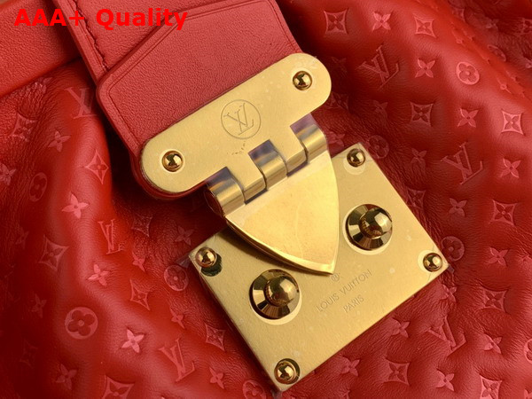 Louis Vuitton Monogram Clutch in Rouge Calfskin Leather M22327 Replica