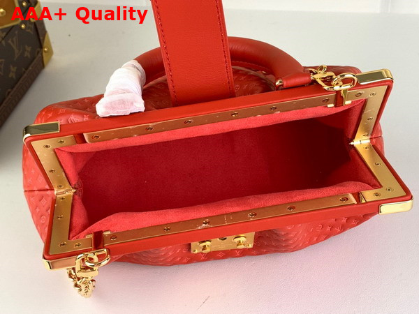 Louis Vuitton Monogram Clutch in Rouge Calfskin Leather M22327 Replica