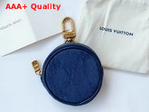 Louis Vuitton Monogram Denim Bag Charm and Key Holder Navy Washed Denim M68290 Replica