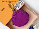 Louis Vuitton Monogram Denim Bag Charm and Key Holder Purple Washed Denim Replica