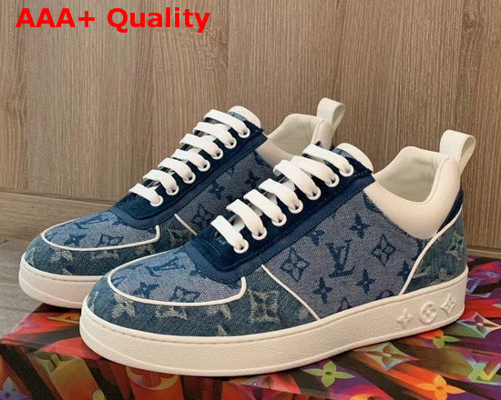 Louis Vuitton Monogram Denim Sneaker in Blue Replica